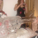Revolver Ice Sculpture Vodka Ice Luge at Nottingham University Party