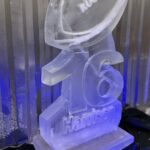 Rugby ball ice sculpture luge for 16th birthday