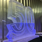 50th birthday ice sculpture vodka luge