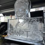 5 Guys FC Football ice sculpture