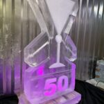 Martini Glass ice sculpture luge for 50th birthday