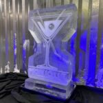 Martini Glass ice luge for birthday party