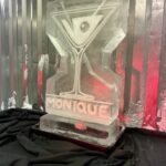 Martini Glass vodka luge lit red