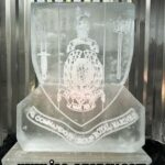 43 Commando Force Protection Group Royal Marines vodka luge - Royal Marines ice sculpture in Faslane