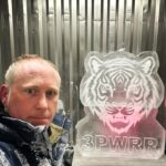 Princess of Wales' Royal Regiment ice sculpture vodka luge for mess party