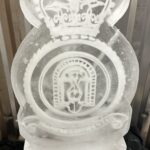 RAF Brize Norton ice sculpture vodka luge