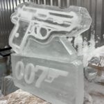 007 Bond themed vodka ice luge