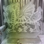 Welsh Dragon Vodka Luge - Ice Luge Wales Dragon