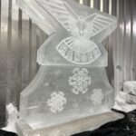 Rangers Regiment ice sculpture vodka luge in Aldershot