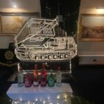 Multiple Launch Rocket System ice sculpture vodka luge for 101st Regiment Royal Artillery in Newcastle