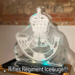 Rifles Regiment ice sculpture luge at Manour Estate in Salisbury