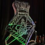 HMS Excellent Ice sculpture vodka luge in Portsmouth